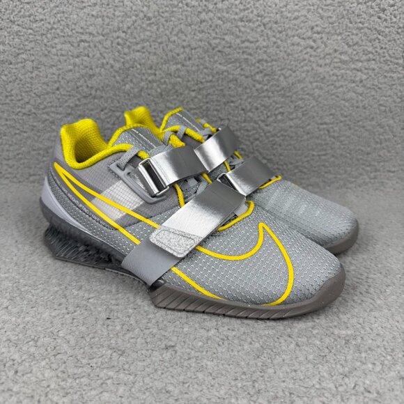 Nike Romaleos 4 Mens 7.5 Wolf Grey Weightlifting Training Gym Sneakers Straps